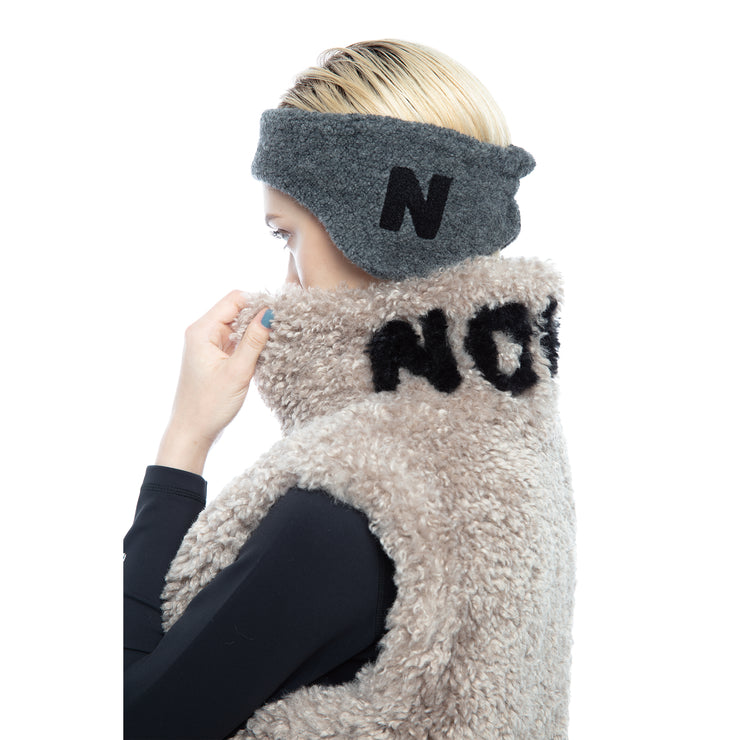 Nアップリケのイヤーバンド