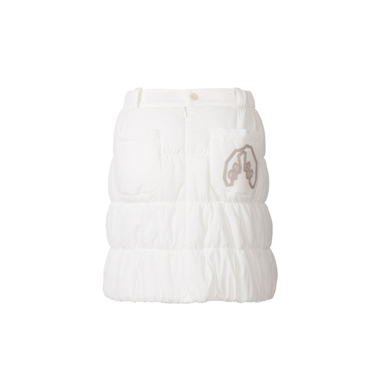 シャーリング中綿スカート