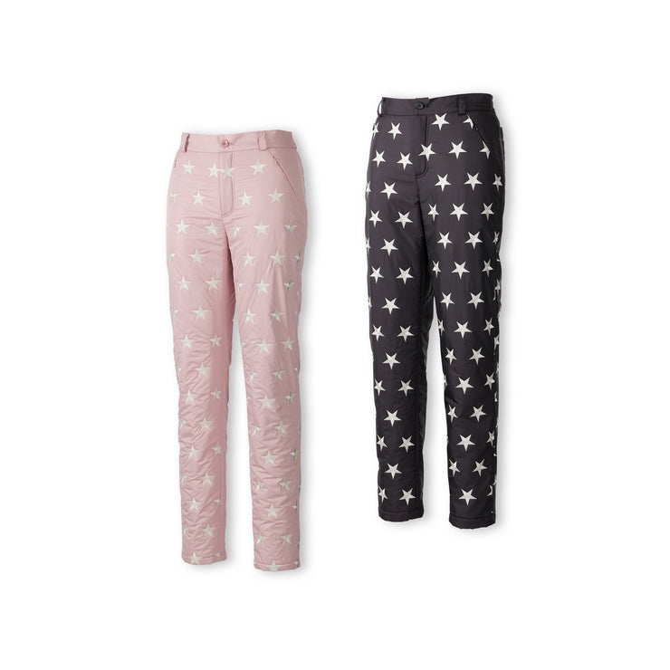 スター刺繍中綿入りパンツ